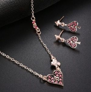 Heart Pendant Necklace & Earrings